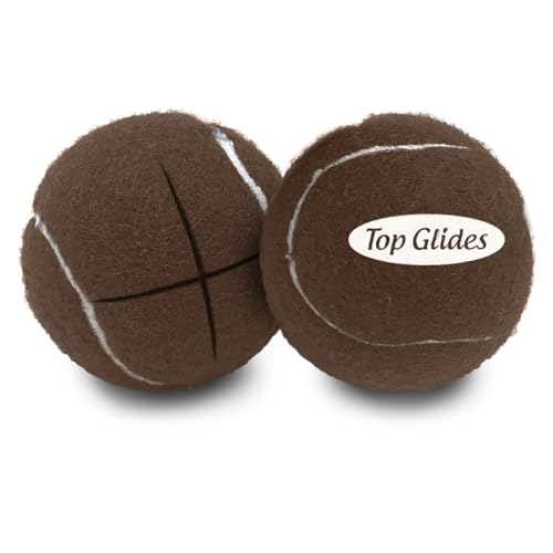 AMP Top Glides Precut Walker Tennis Ball Glides (Brown)