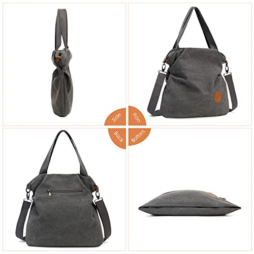 Canvas Crossbody Bags for Women,Myhozee Canvas Tote Bag Canvas Purses and Handbags for Womens Wine Red