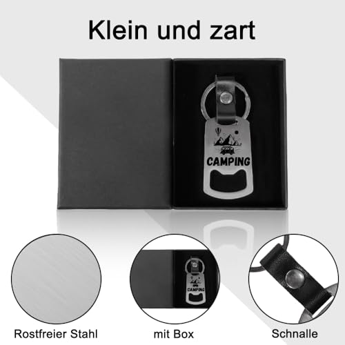 Camping Flaschenöffner Schlüsselanhänger-Camp Lustig Wohnmobil Geschenke Camping Zubehör Gadgets, Wohnwagen Zubehör,Wohnmobil Geschenke für Camp