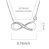 Jewellery Sets 925 Sterling Silver Necklace Bracelet and Earrings Studs for Women Elegant Infinity Symbol Pendant Bracelet Earrins Adjustable Necklace Bracelet Set Fashion Earrings with Cubic Zirconia #3