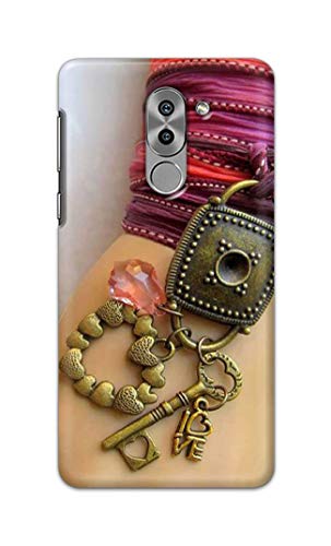 Image of Girl Hand with Keychain Hard Back Case Cover for Honor 6X / GR5 (2017), BLN-AL10 BLL-L22 BLN-L21 Back Cover -(J5) VNS2228