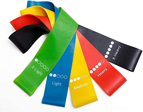 Tonha Resistance Bands Exercise Loops - 12-inch Full Body Workout Bands for Physical Therapy, Rehab, Stretching, Home Fitness, Yoga & More - Instruction Manual & Carry Bag (Small)