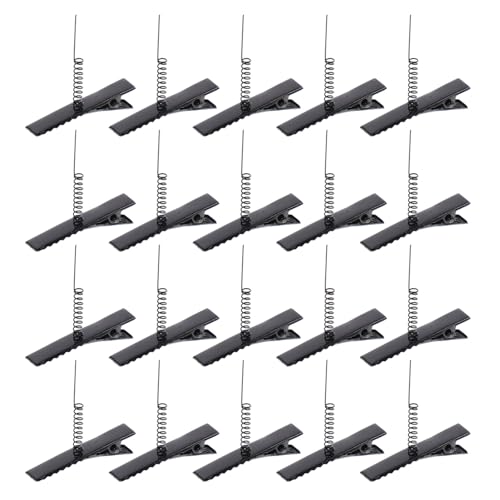 Abaodam 100pcs Duck Bill Clips with Spring Metal Hair Clips DIY for Crafts Easter Halloween Christmas Hair Accessories