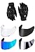 GDM Motorcycle Protective Gear Bundle (Premium Connect) - Helmet, Jacket, Gloves, Shields, Backpack, Bluetooth Intercom (XL)