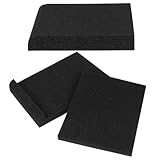 EXCEART Lot De 2 Coussins D'Isolation Acoustique en Mousse Haute Densité 8.66X6.30X1.42In pour Haut Parleurs Support Stable Anti Vibrations pour Studio Bureau Et Maison
