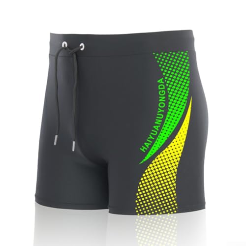 Traje de baño para hombre con cordón ajustable y cómodo interior forrado (4XL verde)