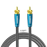 VAESZM Subwoofer Cable RCA Audio Cable Coaxial Digital [Gold-Plated & Braided] Male to Male S/PDIF S
