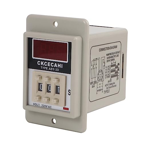 Relé de tiempo digital ASY-3D AC220V 999S para panel eléctrico 4