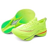 Men's and Women's Carbon Plate Running Shoes – Lightweight Breathable Sneakers for Training, Walking, Gym, Commuting – Supportive Athletic Footwear (Bamboo Green, Adult, Men, 10, Numeric, US Footwear Size System, Medium)