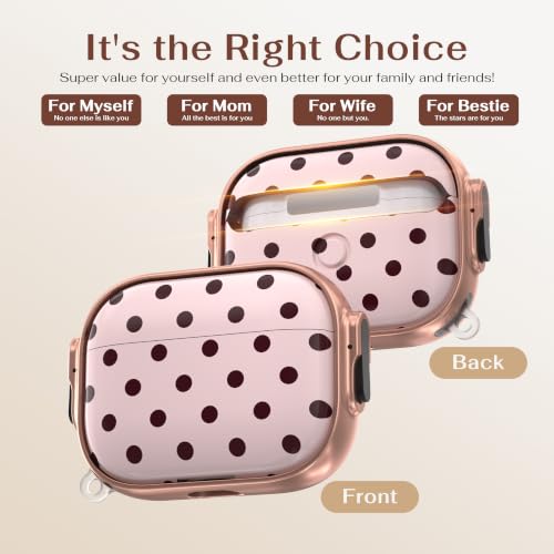 Image of for AirPods Pro 3rd Case with Lock, Magsafe Compatible,Pink Polka Dot
