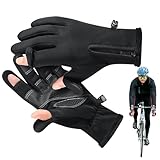 Manoplas Antideslizantes para Escalada, Guantes de Ciclismo de Invierno, Impermeables, Clima frío, Resistente al Viento, caída para Conducir