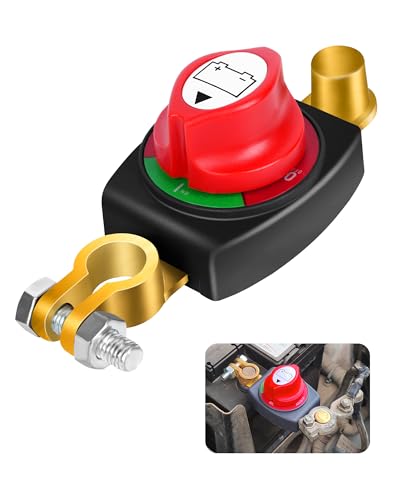 Coupe Circuit Batterie 12V/24V/48V Étanche – Interrupteur pour Voiture, Camion Bateau Moto Camping-Car Yacht