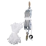 Bewinner 2200LB Schwerlast-Seilzug-Riemenscheibensystem, 8:1-Verhältnis Hubkraft, Flaschenzuggerät aus Legiertem Stahl für Garage, Lager, Bauwesen und Klimaanlageninstallation