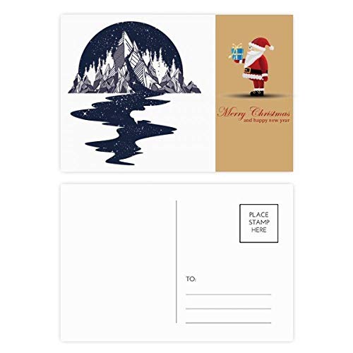 Cartes postales Père Noël Iceberg Stream Stars le lot de 20 pièces pour vœux
