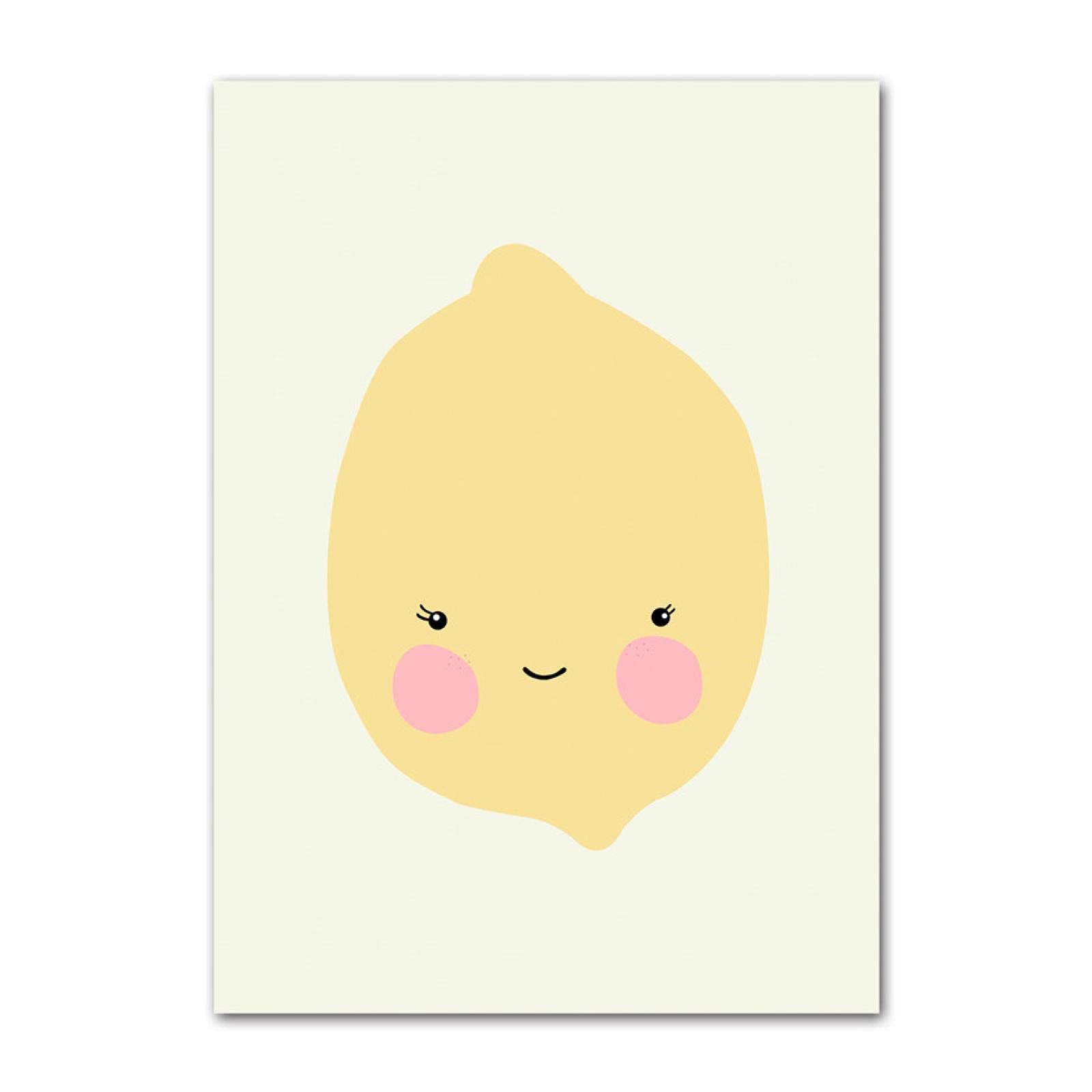 Yooyu Impresiones Lienzo Fruta Manzana Pera Mango Helado Carteles Pintura HD Arte de la Pared del Cuarto de niños Imágenes Habitación de los niños Decoración del hogar 40x50cmx3 Marco Interno