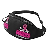 Save The Boobies Sensibilisation au Cancer du Sein Sac Banane Sac de Ceinture Mode Sac de Taille Mains Libres pour Femmes Hommes randonnée Course à Pied Voyage