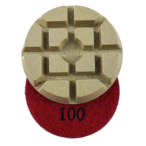 Almofadas de polimento de diamante de ligação de resina de 7,6 cm, resina branca, conjunto de 3, som