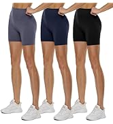 TNNZEET 3er Pack Radlerhose Damen High Waist Shorts Blickdicht Kurze Sporthose Leggings für Sport