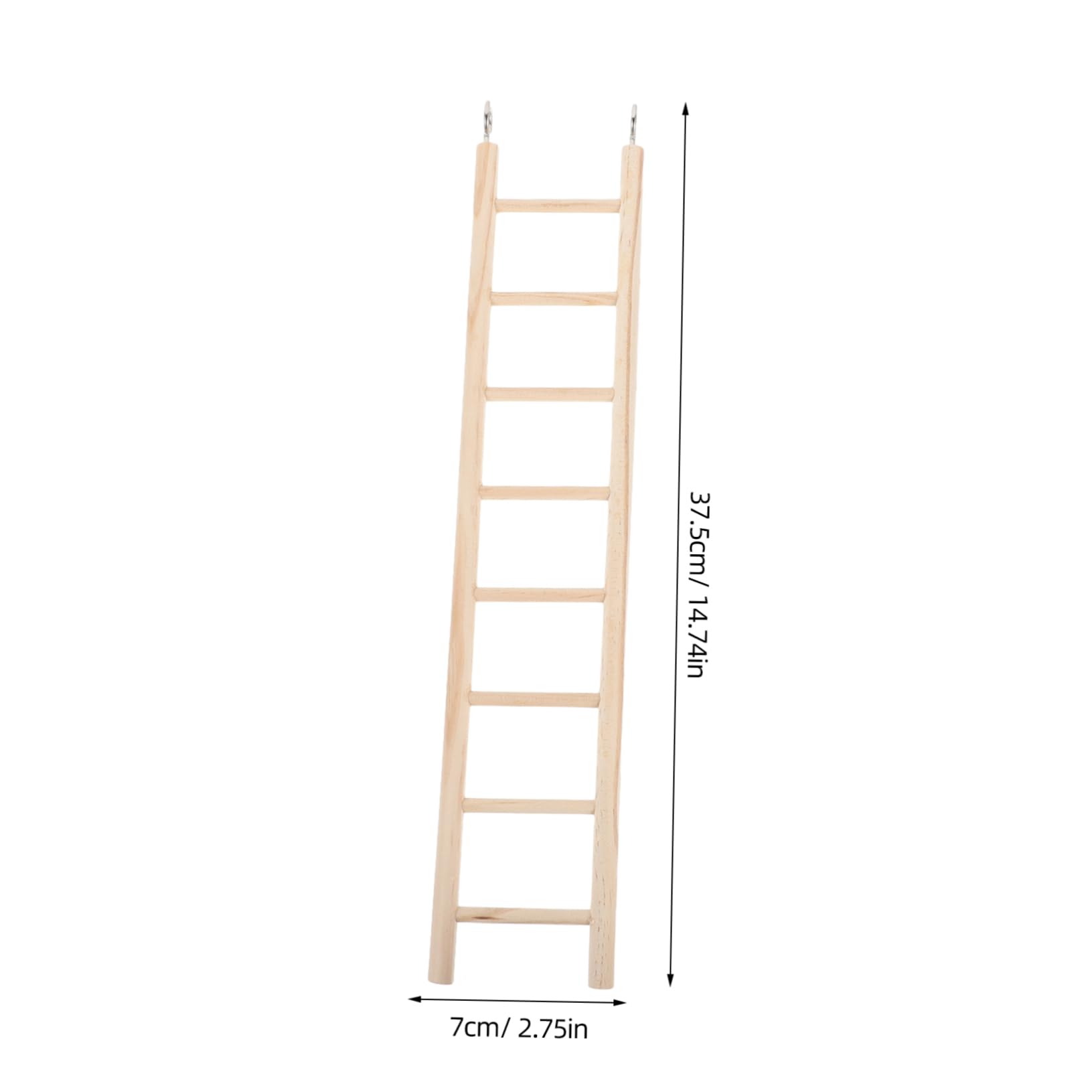 GRIRIW Bird Climbing Ladder for Parakeets Cockatiels and Lovebirds Hanging Ladder for Bird Cage Play and Exercise Safe Natural Material for Healthy Fun