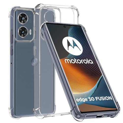 MZBESTCable Cover per Motorola Moto Edge 50 Fusion,Custodia Motorola Moto Edge50 Fusion 6,67 Pollici,Antiurto Custodia Morbido Silicone Protettivo Bumper TPU Gel Smartphone Case-Trasparente