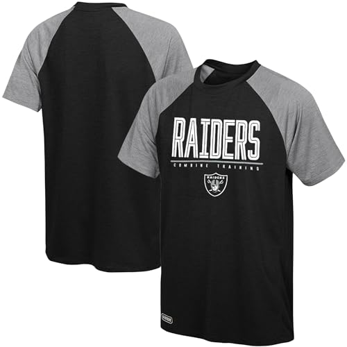 NFL Kids Youth 8-20 Unleashed Color Block Team Color Performance Primary Logo Short Sleeve T-Shirt, Las Vegas Raiders, 10-12