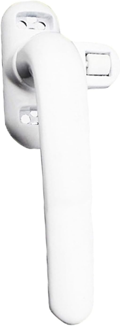 Aluminum Alloy Universal Window and Door Sash Lock – Safety Lever Handle Latch for Casement and Sliding Applications(White Left)