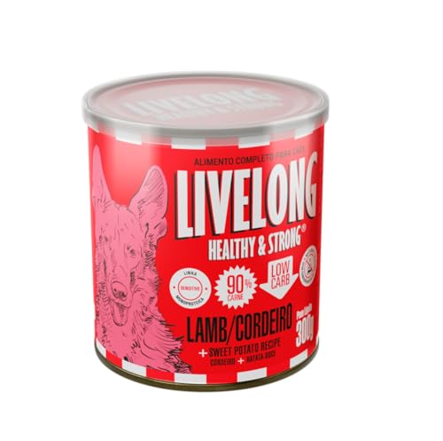 Livelong Alimento Completo Natural Ração Úmida Sensitive Sabor Cordeiro 300g Para Gatos