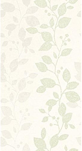 Amazon サンゲツ 壁紙50m1巻 北欧 花柄 ホワイト グリーン Fineシリーズ Fe3969 壁紙