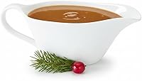 Heartland Home 16oz Porcelain Gravy Boat - Drip-Free Spout for Gravy, Sauce, Cream & Milk, Microwave & Dishwasher Safe White Ceramic Server