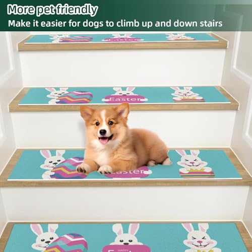 Peldaños de escalera de conejo para escalones de madera en pascua 6