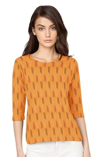 Image of Cotton Pochampally ikat unstitched blouse, Kurthi, long frock fabric material for women (1 meter, 2 meters & 3 meters)