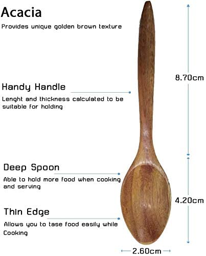 Bestysuperstore Mini Acacia 4" Round Wooden Bowls, Side Dish Wood Bowl For Salsa Dressing, Rice, Dip Sauce, Nuts, Candy, Fruits, Appetizer, And Snacks, Dia 4"X 2.5" H - Set Of 4 (Free 4 Wood Spoons) #TOP3