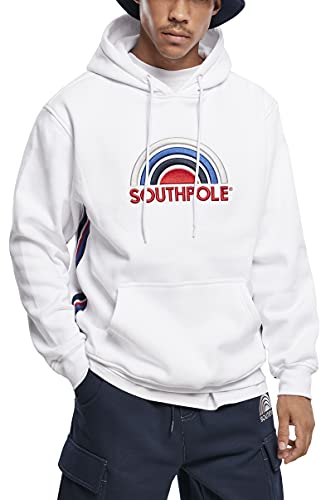 Southpole Herren Southpole Multi Color Logo Hoody Kapuzenpullover, Weiß, XL Cover