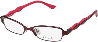 Thalia Palma For Ladies/Women Designer Full-Rim Shape Spring Hinges Fabulous Contemporary Eyeglasses/Spectacles 46-15-125, Burgundy/Coral