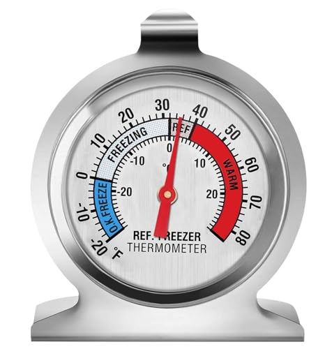 Kühlschrank-Thermometer, große Zifferblatt Gefrierschrank Kühlschrank Thermometer, klassische Serie Temperatur-Thermometer für Kühlschrank...