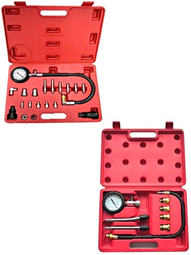 Kit de medidores de compresión/compresiómetros de motores de diésel de 20 piezas + gasolina de 9 piezas