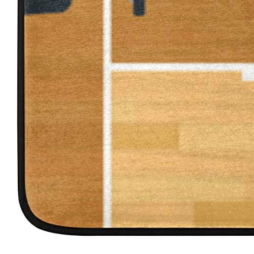 Sport Basketball Court Runner Rug 18X30 Ft, Ball Theme Hallway Entryway Rug Runner Carpet Non Slip Long Door Mat Indoor Outdoor Area Rug For Kitchen Bedroom Bathroom Laundry Room Patio #TOP3