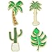 ABOOFAN 4 Pièces Hawaiian Style Émail Broches Mignon Émail Cactus De Noix De Coco Arbre Plante en Pot Badge Broche Épinglette pour Vêtements Robe Écharpe Sac Décoration