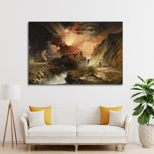 Poster mural vintage Thomas Moran Macbeth impression toile de luxe 60x90cm