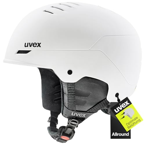 uvex Wanted - robuster, Leichter und stylischer Skihelm für Damen und Herren mit individueller Größenanpassung - White matt - 54-58 cm