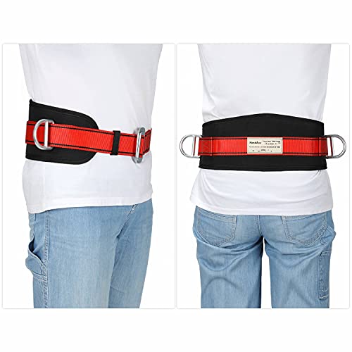 Handacc Safety Climbing Belts, Positioning Climbing Belt With Waist Pad And 2 D Rings, Safety Belt Kit Personal Portable Protective Equipment #TOP6
