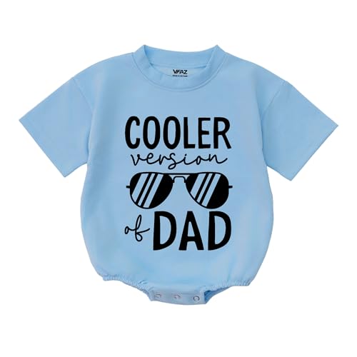 STALOFAZ Cooler Version of Dad Baby Boys Outfit Daddys Boy Newborn Bubble Romper Funny Infant Clothes Announcement Gift