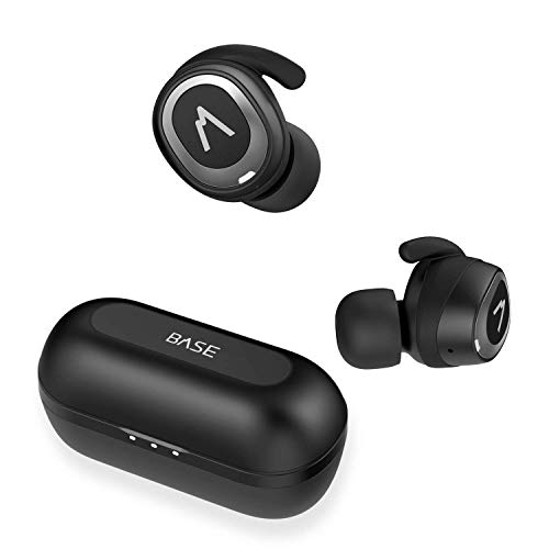 Base Jump True Wireless Earbuds Headphones: 32+ Hours, Bluetooth 5, Sport Small Fit