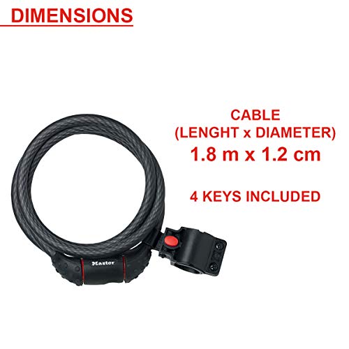 Masterlock Cabel Lock Quantum 8121 Cable Lock #TOP5