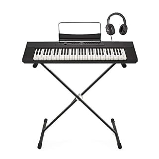 Pack avec Piano Numérique Portable SDP-1 par Gear4music + Support et Casque - Les Beatles, Paul McCartney, John Lennon, RIngo Starr, George Harrison