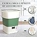 LovHomdecr Portable Washing Machine, 1.8 Cu.Ft Large Capacity Foldable Washer with Spin Basket & 150W Motor, Timer Control for Apartment, RV, Travel | No Laundry Room Needed (White Green)