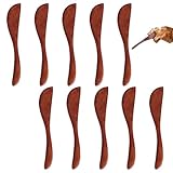 Ngbbby 10er-Pack Buttermesser aus Holz 5, 9 glatt polierter Butterverteiler für Käse, Marmelade...