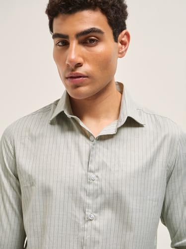 Image of THE BEAR HOUSE Men's Pure Cotton Relaxed Fit Shacket