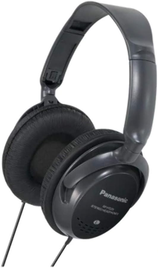 RP-HT225E-K Advanced Monitor Headphones-โImmersive XBS Bass,DJ-Style Single-Side Monitoring,Inline Volume Control,Frequency Response 18Hz-22kHz,Comfortable Over-Ear Design-Blackโ