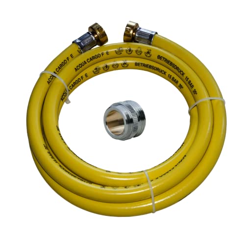 Heizung Füllschlauch Füllschlauchset für Heizung 2 5m 5m 10m mit Adapter für Waschtischmischer M24x1 AG x 3/4 AG (5m)